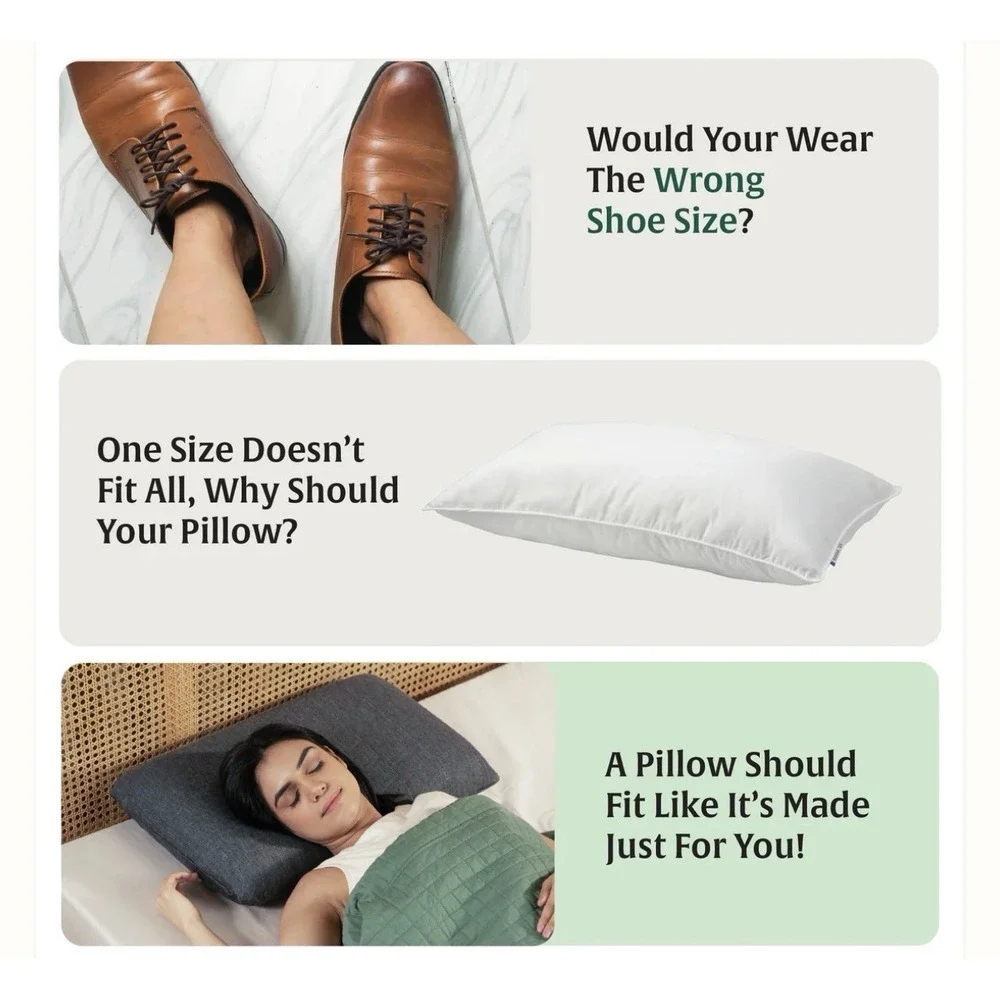 The White Willow Original Customizable Pillow‎ 2.5 Inch Soft